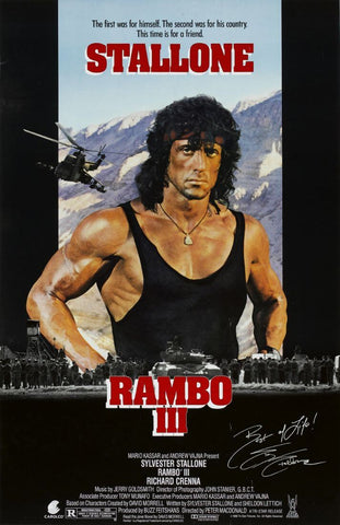 Rambo III - Sylvester Stallone - Hollywood Action Movie Poster - Large Art Prints