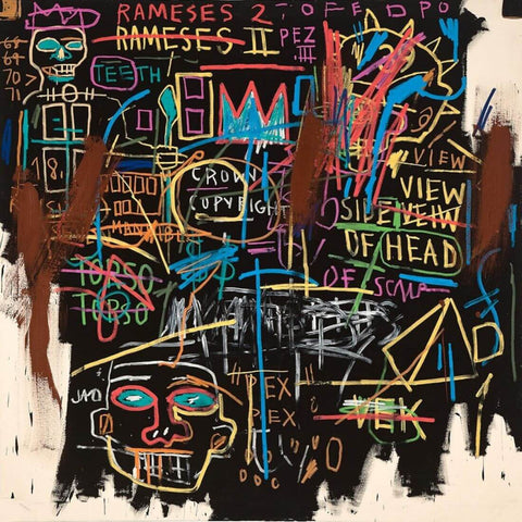 Rameses II - Jean-Michel Basquiat - Abstract Expressionist Painting - Life Size Posters by Jean-Michel Basquiat
