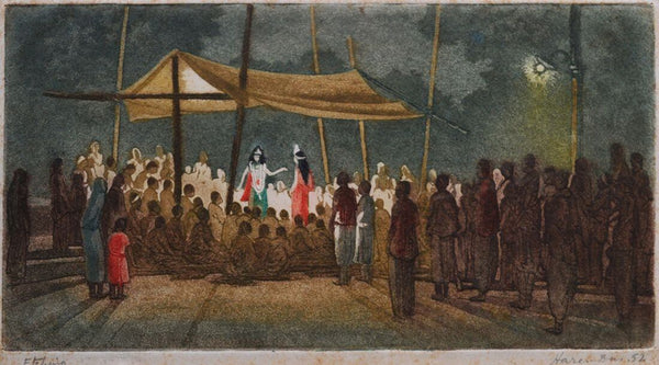 Ramlila - Haren Das - Bengal School Art Etching - Art Prints