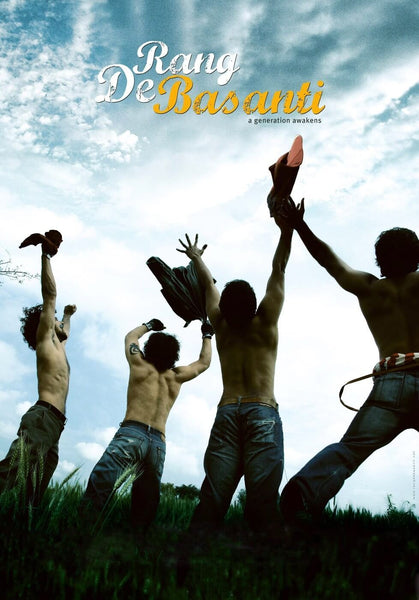 Rang De Basanti - Aamir Khan - Bollywood Cult Classic Hindi Movie Poster - Framed Prints