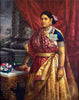 Rani Bharani Thirunal Lakshmi Bayi Of Travancore - Raja Ravi Varma - Indian King Queen Royal Painting - Large Art Prints