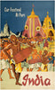 Rath Yatra Festival Puri Orissa - Visit India - 1930s Vintage Travel Poster - Art Prints