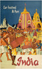 Rath Yatra Festival Puri Orissa - Visit India - 1930s Vintage Travel Poster - Framed Prints