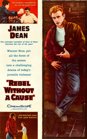 Rebel Without A Cause - James Dean - Hollywood Classic English Movie Poster - Framed Prints