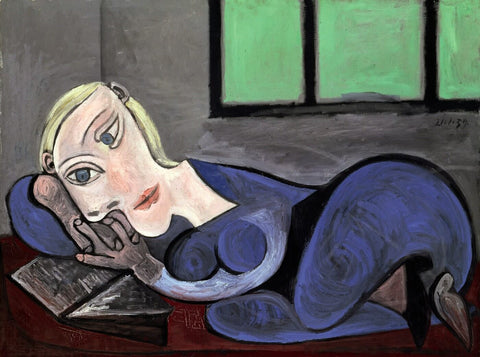 Reclining Woman Reading - Marie-Therese Walter - (Femme Couchee Lisant) - Pablo Picasso by  Pablo Picasso