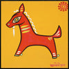 Red Horse - Jamini Roy - Bengal Art Painting - Life Size Posters