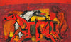 Red Horses - Large Art Prints