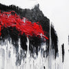 Red On Black - Modern Abstract Painting - Framed Prints