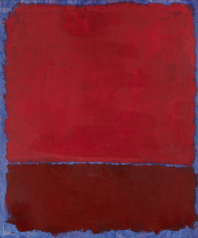 Red and Burgundy Over Blue - Mark Rothko Painting - Life Size Posters