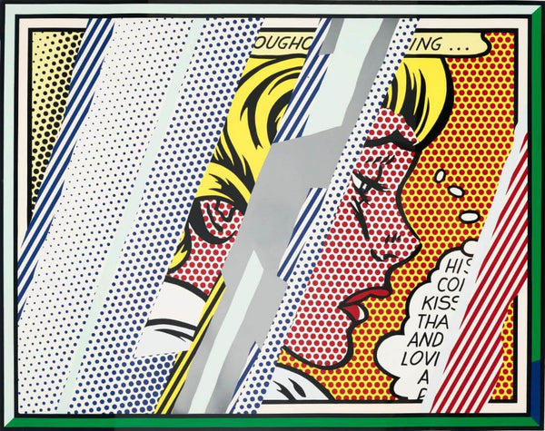 Reflections On Girl - Roy Lichtenstein - Modern Pop Art Painting - Life Size Posters