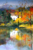 Reflections in Pastels  - Tallenge Abstract Landscape Painting - Canvas Prints