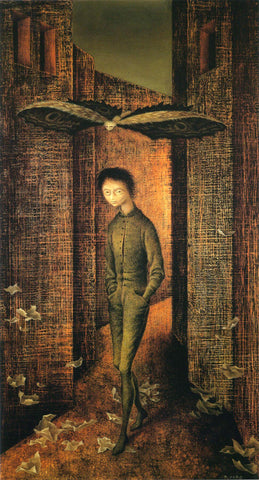 Child and Butterfly (Niño y Mariposa) - Remedios Varo - Canvas Prints