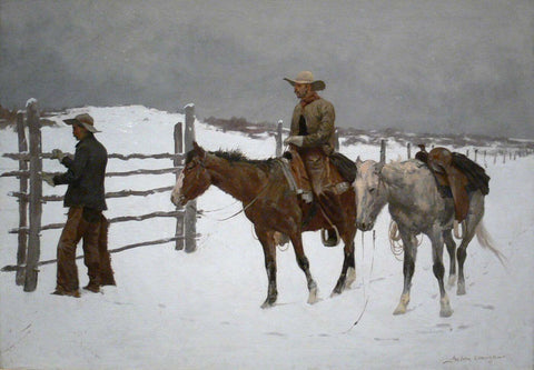 Remington The Fall Of The Cowboy 1895 - Frederic Remington by Frederic Remington