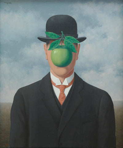 The Son Of Man (Le fils de lhomme) – René Magritte Painting – Surrealist Art Painting by Rene Magritte
