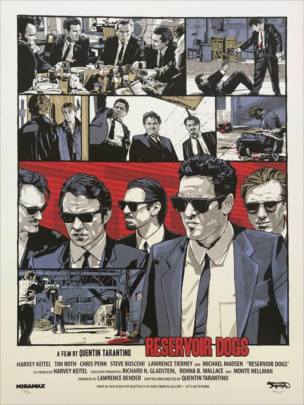 Reservoir Dogs Quentin Tarantino Hollywood Movie Art Poster Art reservoir-dogs-quentin-tarantino-hollywood-movie-art-poster-art