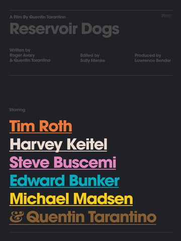 Reservoir Dogs - Quentin Tarantino Hollywood Movie Graphic Art Poster - Posters by Sarah