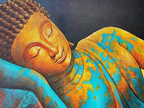 Resting Buddha Painting by Tallenge