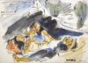 Resting - Ramkinkar Baij - Bengal School Indian Painting - Framed Prints