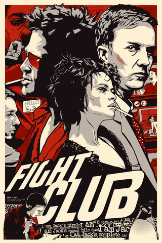 Retro Art - Fight Club Poster - Hollywood Collection by Joel Jerry