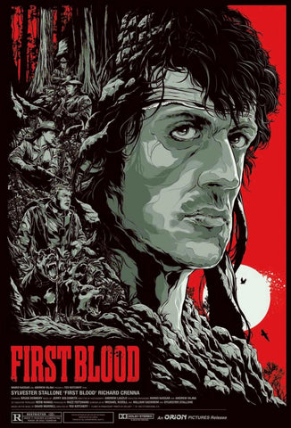 Retro Art - First Blood Poster - Hollywood Collection - Framed Prints