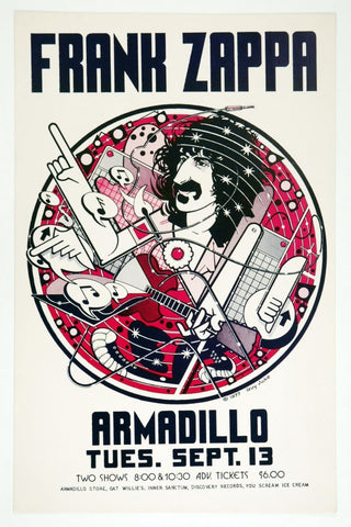Retro Vintage Music Concert Poster - Frank Zappa - Tallenge Vintage Rock Music Collection - Framed Prints