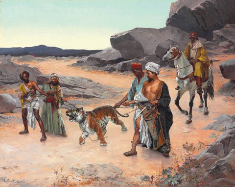 Return From The Tiger Hunt - Rudolph Ernst - Orientalist Art Painting by Rudolf Ernst