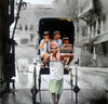 Returning From School In a Rickshaw - Canvas Prints