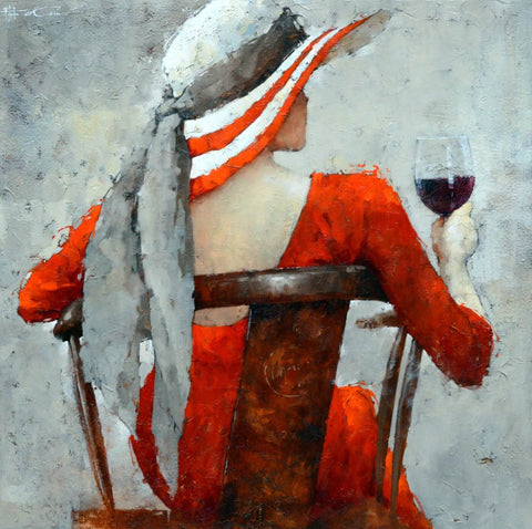 Rhapsody on a theme of Chinese Horseshoe Chair and Chateau Margaux - Art Prints by Andre Kohn