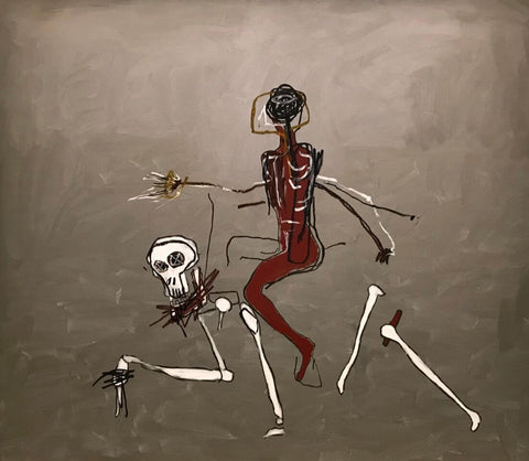 Riding With Death - Jean-Michael Basquiat - Masterpiece Painting - Canvas Prints