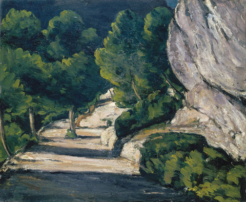 Road with Trees in Rocky Mountains - Life Size Posters by Paul Cézanne