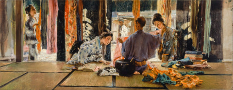 The Silk Merchant, Japan - Canvas Prints by Robert Frederick Blum