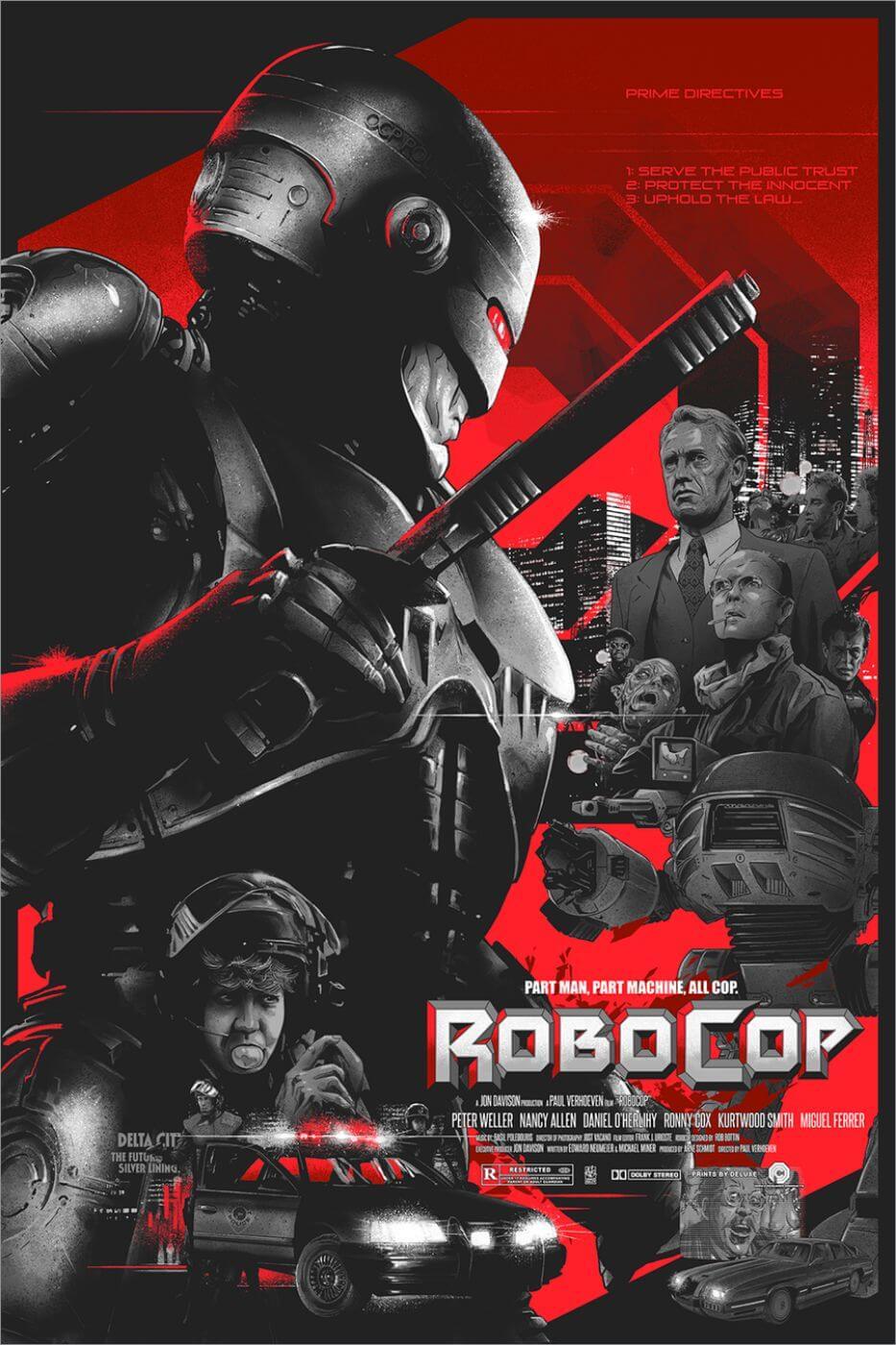 RoboCop - Tallenge Hollywood Cult Classics Graphic Movie Poster - Framed  Prints by Tim, Buy Posters, Frames, Canvas & Digital Art Prints