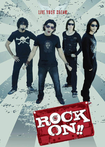 Rock On - Farhan Akhtar - Bollywood Cult Classic Hindi Movie Poster by Tallenge Store