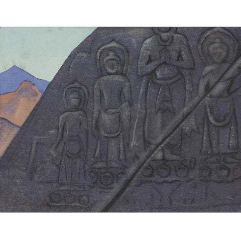 Rock Relief Of Buddha by Nicholas Roerich