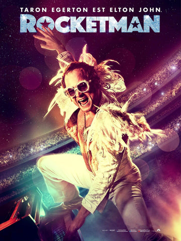 Rocketman - Taron Egerton as Elton John - Hollywood Musical English Movie Poster - Canvas Prints