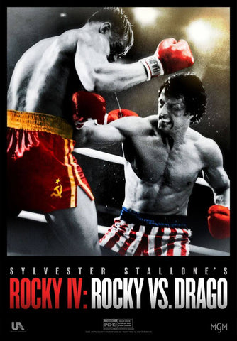 Rocky IV - Sylvester Stallone - Hollywood Action Movie Art Poster