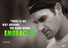 Roger Federer - Tennis GOAT -  Hard Work - Motivational Quote Poster - Framed Prints