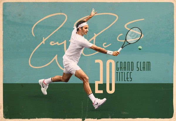 Roger Federer - Tennis Legend - Graphic Art Poster - Art Prints by ...