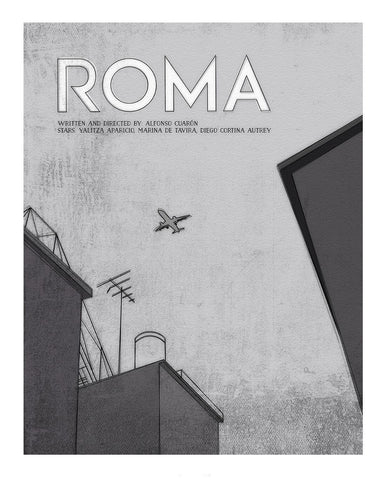 Roma - Alfonso Cuarón -  Hollywood Movie MInimalist Poster - Canvas Prints