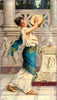 Roman Woman Playing the Tambourine - Guglielmo Zocchi - Italian Art Painting - Canvas Prints