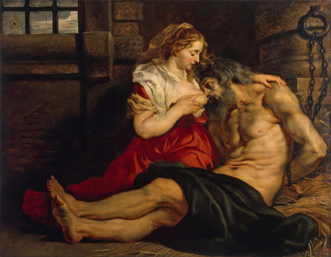 Roman Charity - Caritas Romana by Peter Paul Rubens