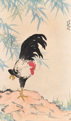Rooster - Xu Beihong - Chinese Art Painting - Canvas Prints