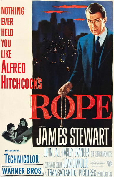 Rope - Cary Grant - Alfred Hitchcock - Classic Hollywood Suspense Movie Poster - Canvas Prints