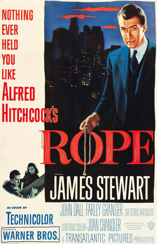 Rope - Cary Grant - Alfred Hitchcock - Classic Hollywood Suspense Movie Poster by Hitchcock