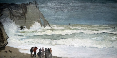 Rough Sea At Etretat (Grosse Mer à Étretat) - Claude Monet Painting – Impressionist Art - Framed Prints