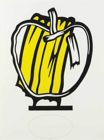 Yellow Apple (Study) – Roy Lichtenstein – Pop Art Painting - Posters by Roy Lichtenstein
