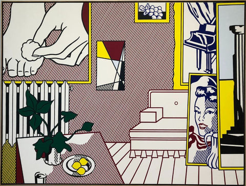 A Retrospective – Roy Lichtenstein – Pop Art Painting - Framed Prints by Roy Lichtenstein