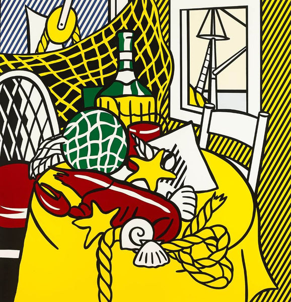 Still Life With Lobster – Roy Lichtenstein – Pop Art Painting - Framed Prints