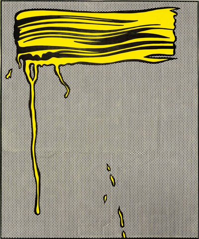 Yellow Brushstrokes – Roy Lichtenstein – Pop Art Painting - Art Prints