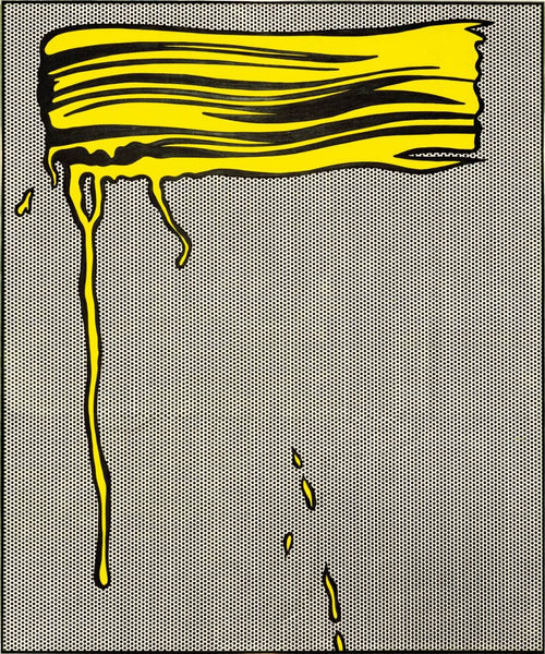 Yellow Brushstrokes – Roy Lichtenstein – Pop Art Painting - Life Size Posters